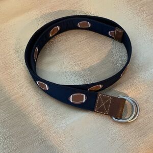 Brown and Navy Football Design Men's Belt Small 43” Total Length